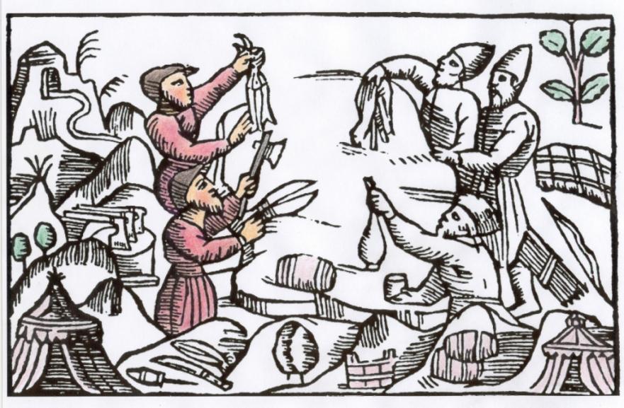1 Ur Olaus Magnus 1519. Ovan till höger samer.