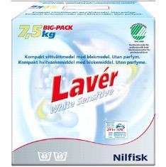 14 - Städ och kem Tvättmedel - Vitt avér Sensitive Vitt är ett effektivt och skonsamt tvättmedel med blekmedel, för ljusa och vita textilier.
