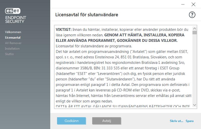 3. ESET AV Remover kommer att börja söka igenom
