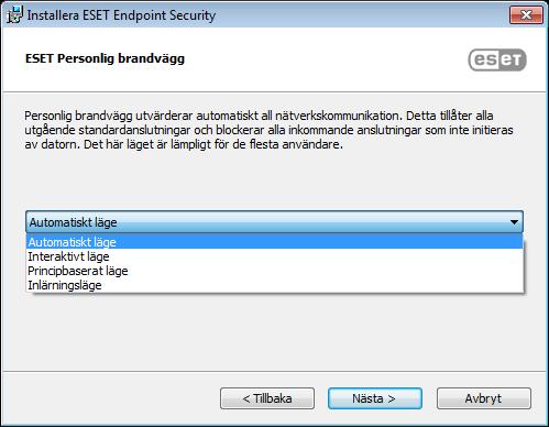 Nästa installationsfönster har alternativet att ställa in ett lösenord för att skydda programinställningarna.