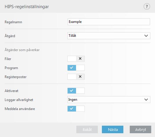 Läge inställt efter inlärningslägets utgång ange vilket filtreringsläge ESET Endpoint Security-brandväggen ska återgå till när tiden för inlärningsläge har gått ut.