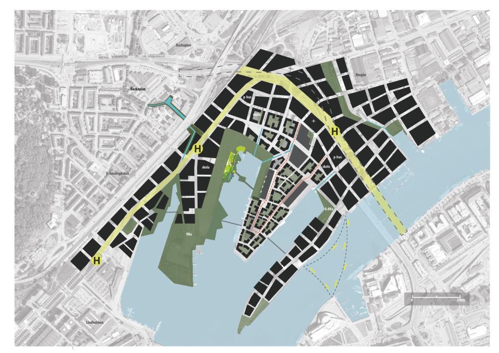 6 Mobilitetslösningar I detta kapitel beskrivs en rad mobilitets- och transportlösningar som föreslås ingå i ett Frihamnspaket som ska motivera och underlätta för boende, verksamma och besökare att