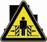 RISK FÖR KLIPPNING Risk att klippa av kroppsdelar på grund av delar i rörelse. Den personliga skyddsutrustningen ska bäras för att skydda mot eventuella risker (t.ex.