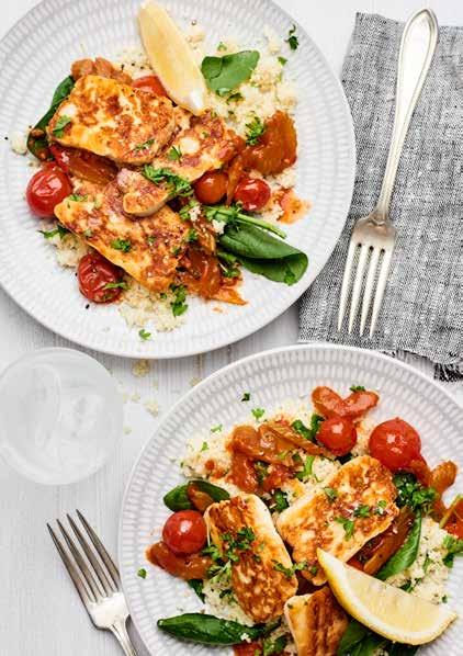 Stekt halloumi med