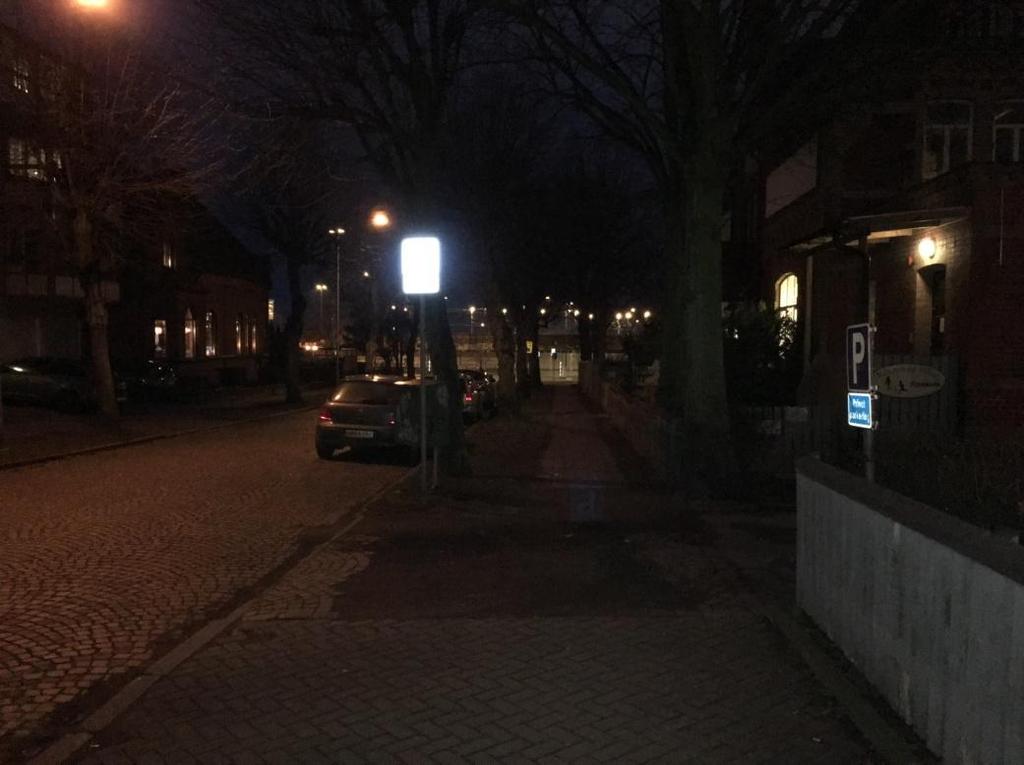 Belysningen mellan Hantverkaregatan Östergatan behöver ses över likaså belysningen på Kapellgatan mellan Östergatan och Järnvägsgatan.