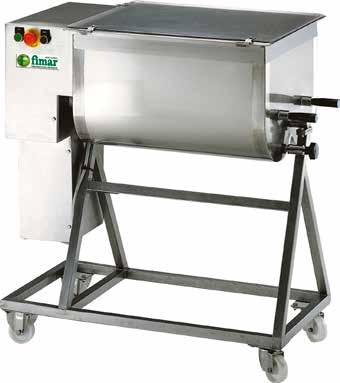 Klarar att kapa 200 mm breda och 225 mm höga köttstycken. Arbetsytans storlek är 410x410 mm. Stativ finns som tillbehör.