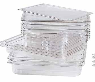 Tillverkning sker av polycarbonat vilket ger tålighet mot kyla samt en yta som är lätt att rengöra och som därigenom motsvarar högt ställda hygieniska krav.