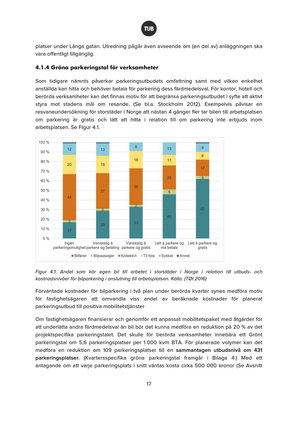 platser under Långa gatan. Utredning pågår även avseende om (en del av) anläggningen ska vara offentligt tillgänglig. 4.1.