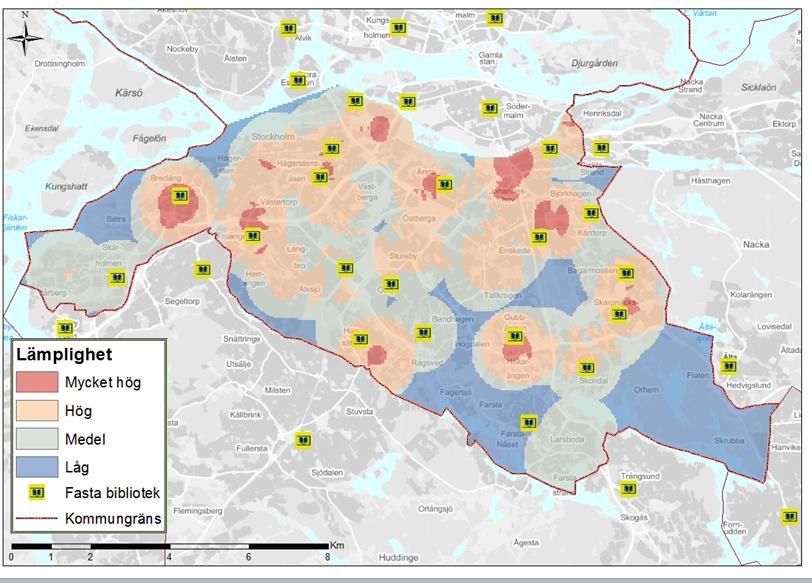 Sida 15 (33) Östermalm (Norra Djurgårdstaden). I en biblioteksstruktur bör dessa områden prioriteras.
