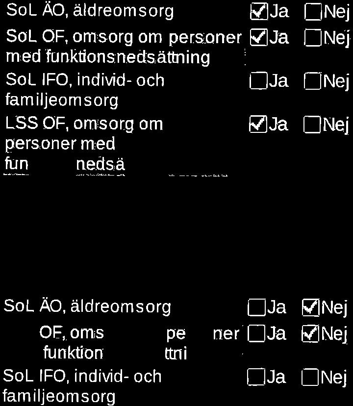 SoL Ao, äldreomsorg üja [Nej SoL OF, omsorg om personer gjja i]nej m ed funktjonsnedsäth1ing üja llnej SoL lfo, individ- och familjeomsorg LSS OF, omìsorg om 'pers,oner med _[u_ kti o 9 n e d g q!$i!