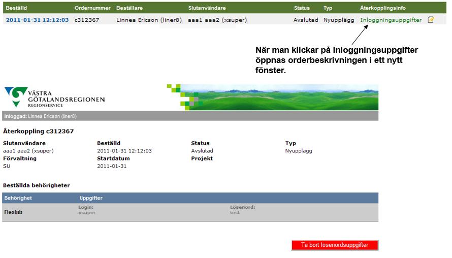 Användarens inloggningsuppgifter Problem med att visa sidan? Om webbapplikationen som hanterar behörighetsbeställningen inte känner av ditt TjänsteID+ kort prova att stänga ner webbläsaren.