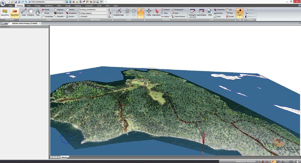 Ett antal filformat, bland annat LAS, NH (ESRI ASCII grid) och generella ASCII-filer importeras till Topocads TPC-format.