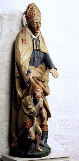 Färg fragmentarisk mörknade fragment bevarade Referenser Författare, år, sida, titel Andersson A, 1980, s 131, Medieval Wooden Sculpture in Sweden III St Martin och St:a Katarina i bilddatabasen Per
