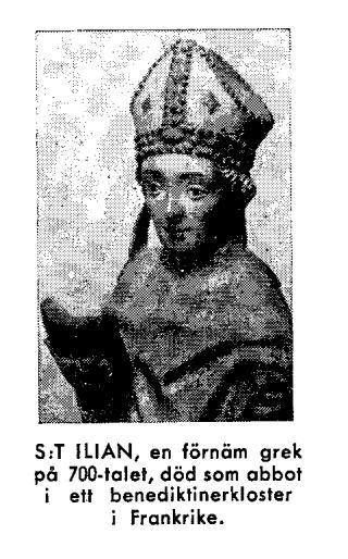 Ja, jag kanske skulle säga det, att den äldsta skulpturen, som finns i kyrkan, är det kvinnliga helgonet, som står i mittskeppet på södra sidan.