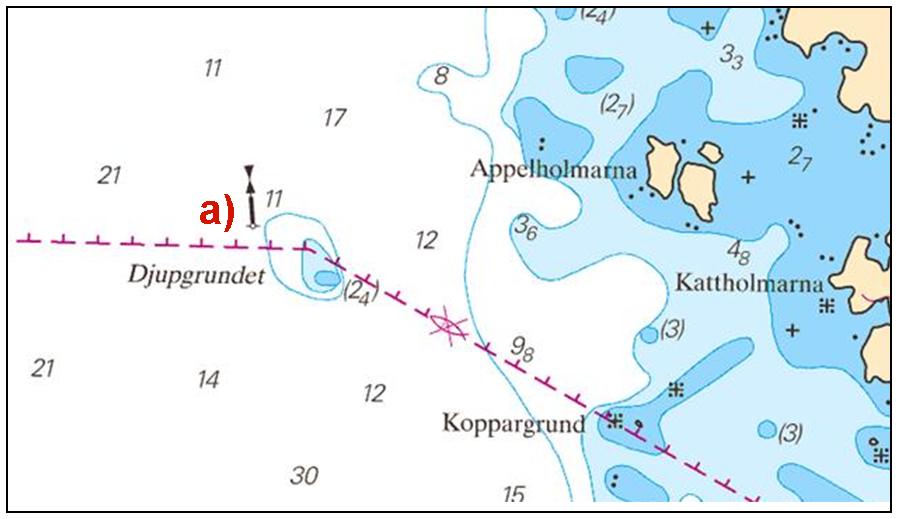 Se: 2016:613/11469 Positioner på flytande utmärkning ska korrigeras enligt följande: Flytta västprick ca 240 m NV till a) 58-59,315N 013-56,772E Djupgrundet Flytta västprick ca 140 m N till b)