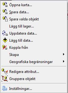 4 FDO meny och åtkomst Inställningar för FDO finns dels under fliken FDO i systeminställningar men även i FDO menyn, längst ner, som du når var som helst i Topocad.