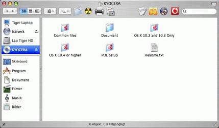Förberedelser för användning Installation av skrivardrivrutinen för Macintosh 1 Slå på skrivaren och