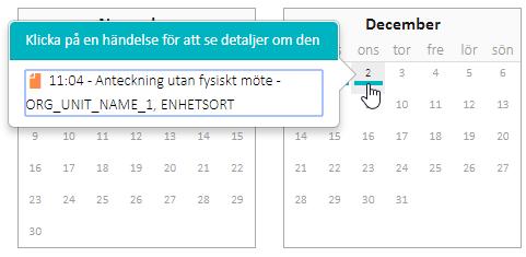 Det går att klicka på raden för att se mer detaljer om en anteckning, oavsett om den är signerad eller inte.