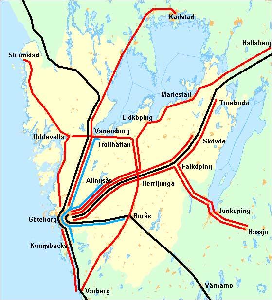 Förstudie Göteborg C - Almedal 01-12-04 Trafiken till och från Göteborgs C kan, med det behov vi ser idag, komma att uppgå till ca 700 tåg per dygn. På sikt kan trafiken öka ytterligare.