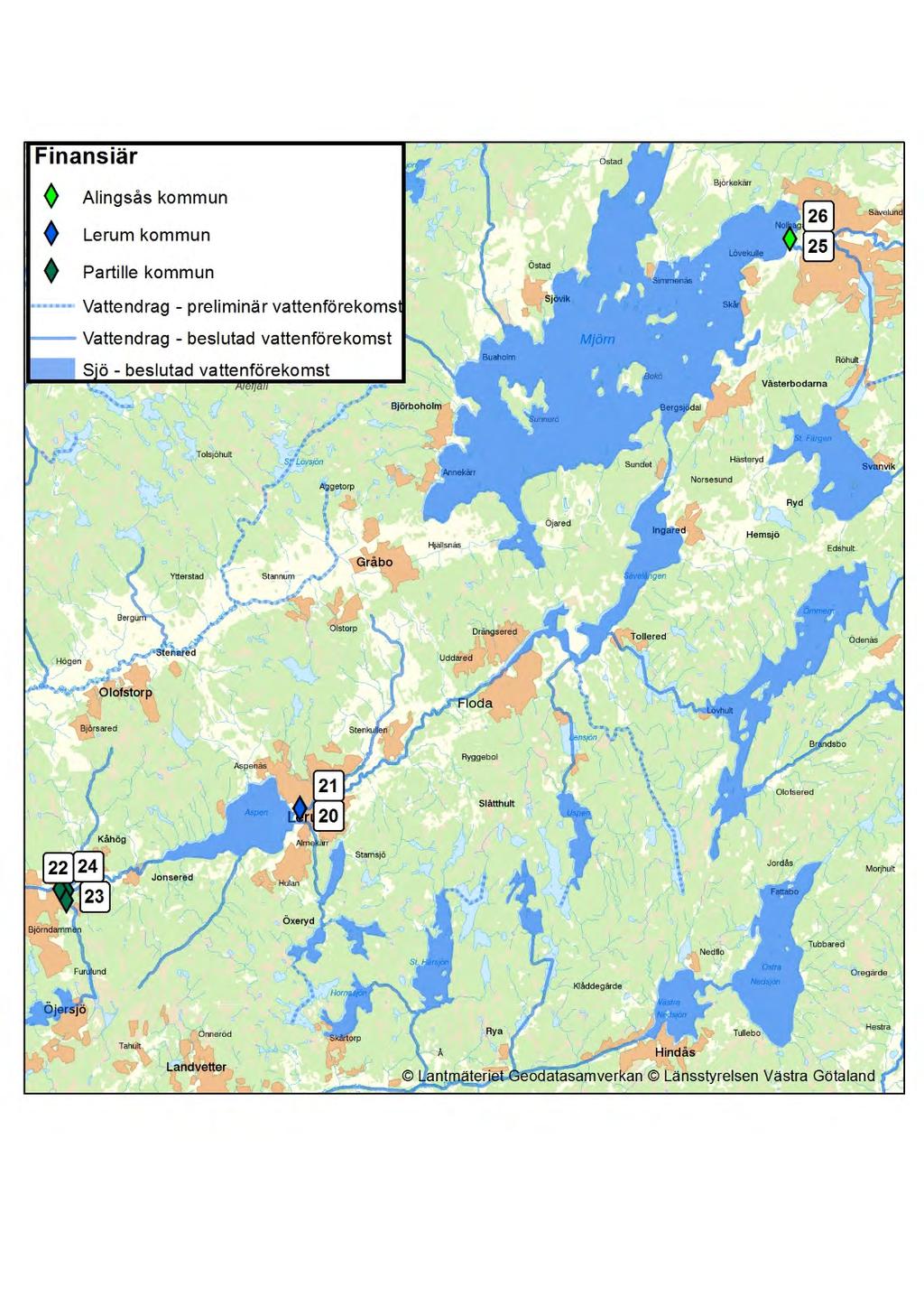 Lerum, Partille och Alingsås kommun