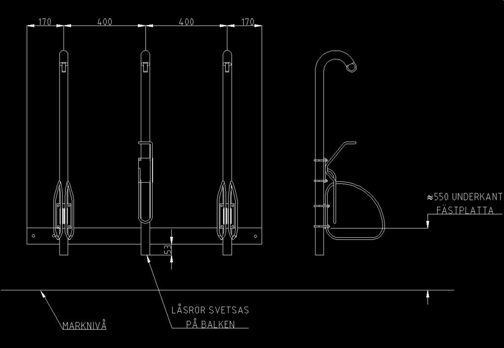 Cykelställ Plug Base