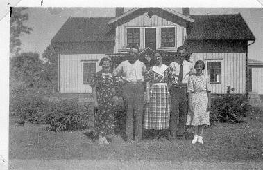 Järnstad Södergård 1936 Syskonen Anna, Elof,