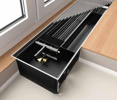 Ascotherm Ascotherm är en golvkonvektor med eller utan fläkt. Kalldrag och kondens från fönster kan elimineras på ett effektivt sätt. Värmedelen består av kopparrör och aluminiumlameller.