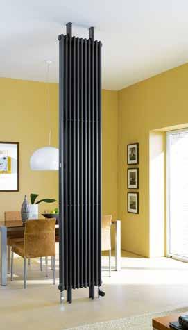 Sektionsradiatorer Radiatorerna är byggda i en modern design med mjuka former och runda hörn.