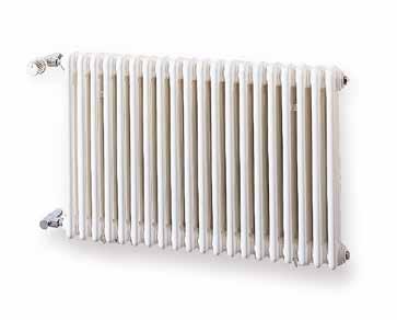 Radiatornerna är uppbyggda av sektioner, där varje sektion är 45 mm.