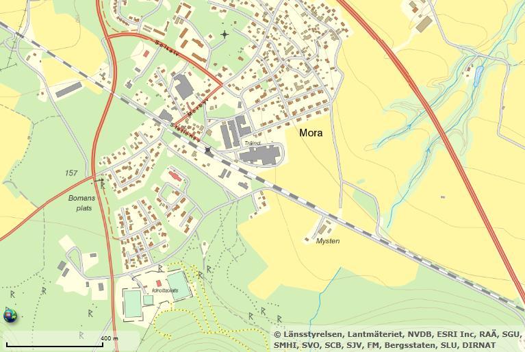 Övrig påverkan Mindre vattendrag - Kan påverkas vid förlängning av sidospår Angränsande jordbruks-/skogsmark o vägar - Kan påverkas/tas i