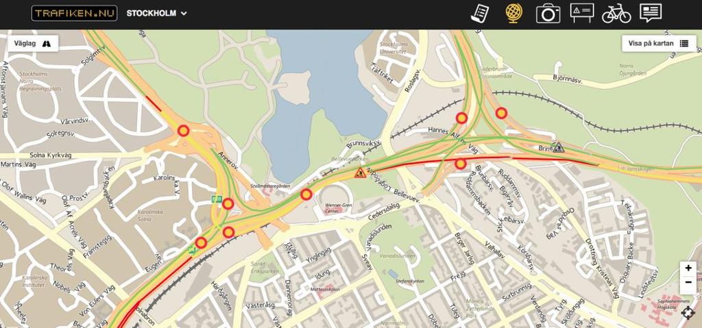 Då genomfördes ett vägarbete på Norra Länken som medförde att den var avstängd en del under sena kvällen.
