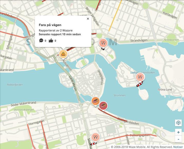 23(53) trafikstockningar 31. Dataströmmen ger lite värde i sig och myndigheter bygger antingen egna tillämpningar baserade på dataströmmen alt. integrerar dataströmmen i befintliga system.