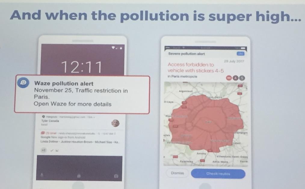 36(53) informationsmeddelanden skickas ut till de användare som befinner sig i det aktuella området.
