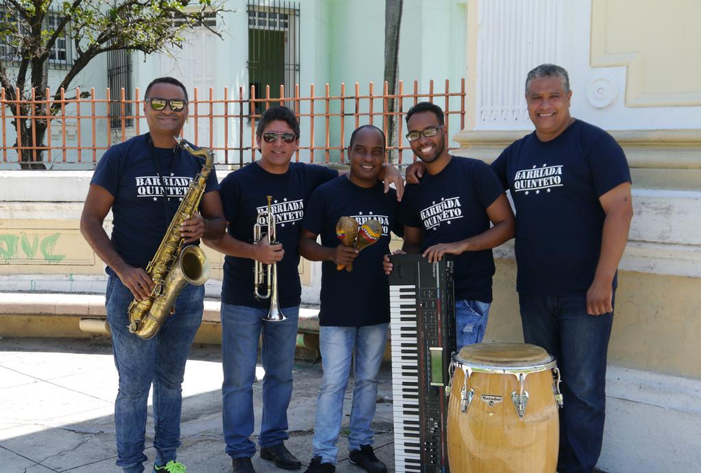 Musik Internationellt gästspel - Offentliga arrangörer Maj 2019 RYTMER FÖR FEST OCH VARDAG FRÅN KUBA Gruppen Barriada Quinteto från Havanna spelar medryckande musik från Kuba.