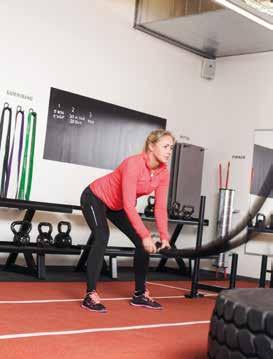 utbyggda gym på lunchen.
