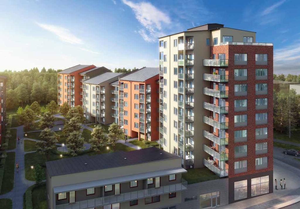 KVARTERET BOKBINDAREN 28, utmed Ågatan i Linköping som färdställdes 2014 ger avtryck i stadsbilden.