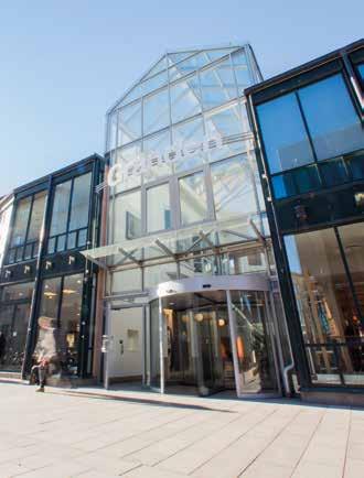 Många hyresavtal i Galleria Gränden har under de senaste åren omförhandlats med goda resultat, vilket visar att hyresmarknaden för såväl kontor som butiker är stark.