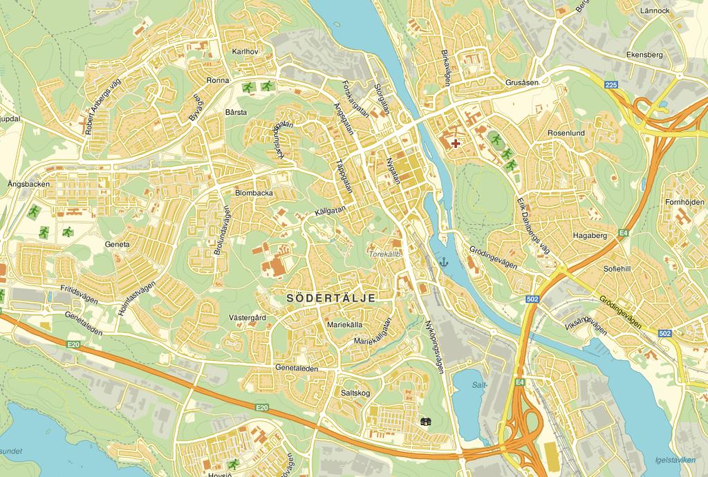 87 % 1 % 2 % 10 % Bostad Handel Kontor Övriga ytor Vetenskapsmuseet Tom Tits experiment i Södertälje blev 2015 utsett till Stockholmarnas favoritmuseum.