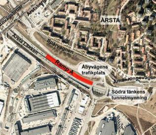 4 (14) Figur 1 Karta över projektets utredningsområde samt positionen av Ramp A 4 Allmänt om buller Med buller avses oönskat ljud.