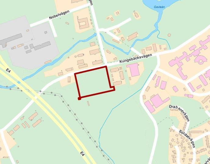 1 INLEDNING WSP har på uppdrag av Gävle kommun tagit fram en dagvattenutredning som underlag till detaljplan Kungsbäck 2:10 del av Hinderbanan (Figur 1).