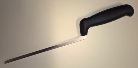 218103 Ostkniv, 2 handtag 1 Bladlängd 360 mm, bladhöjd 60 mm  218104 Ostkniv, 1 handtag 1