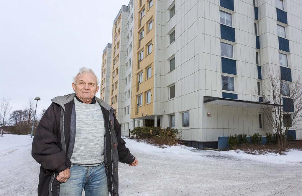 SAMARBETE OCH SUNT FÖRNUFT Foto Patrik Lindström Längs med Vasagatan i Borlänge ligger fem höghus omgivna av björkar.