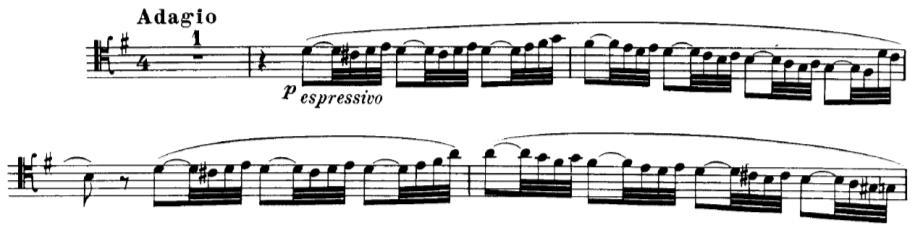 Att studera in stycket: Den andra satsen i Saint-Saëns fagottsonat är en utmaning att spela. Detta var jag mycket medveten om när stycket valdes.