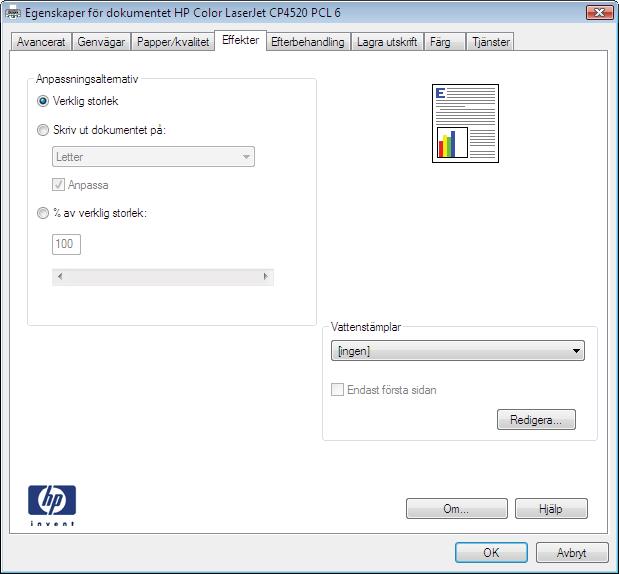 Anpassa ett dokument till sidstorleken (Windows) 1. Välj alternativet Skriv ut i programvaran. 2.