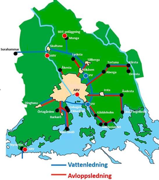 Avdelningen marknad och distribution sköter planering av ledningsnätet och pumpstationerna medan avdelningen distributionsnät utför underhåll och service.