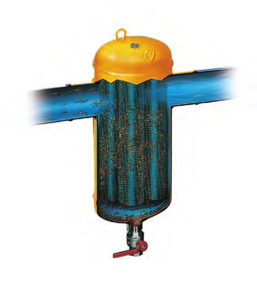 spirotrap SpiroTrap - Smutsavskiljare Spirotech erbjuder ett omfattande sortiment SpiroTrap smutsavskiljare. Även mycket små partiklar - från 5μm (=0,005 mm) - separeras och avlägsnas.