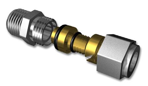 gg 120 mm 1/2 LK Anslutningsset rak Anslutningsset för anslutning av matningsrör av LK PE-X mot