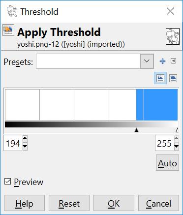 Design av grafik Trunkera till 1-bits färg.