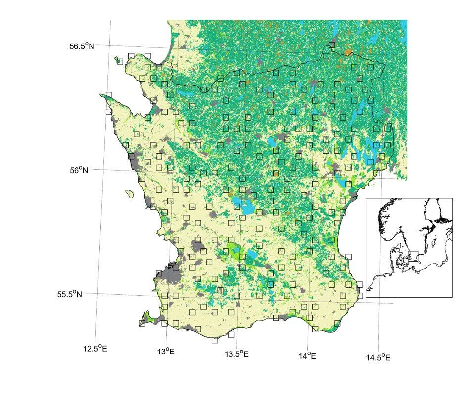 Återinventering 2008 2015 av florani 200 rutor á 2,5 x 2,5 km som inventerades för projekt Skånes Flora 1987 2005 Inventeringen omfattar alla