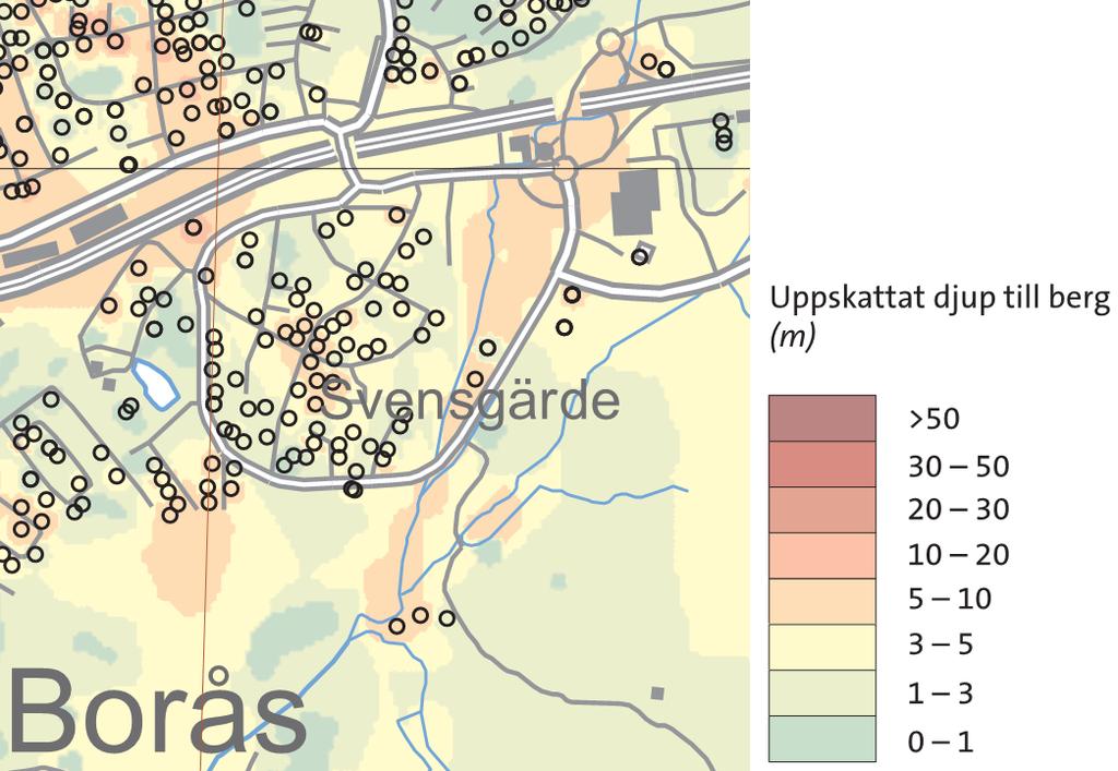 Enligt SGU:s digitala jordartskarta utgörs jordlagren inom området av morän, se Figur 2. Figur 2 Utklipp från jordartskartan, området är markerat med svart streckad linje (källa: sgu.